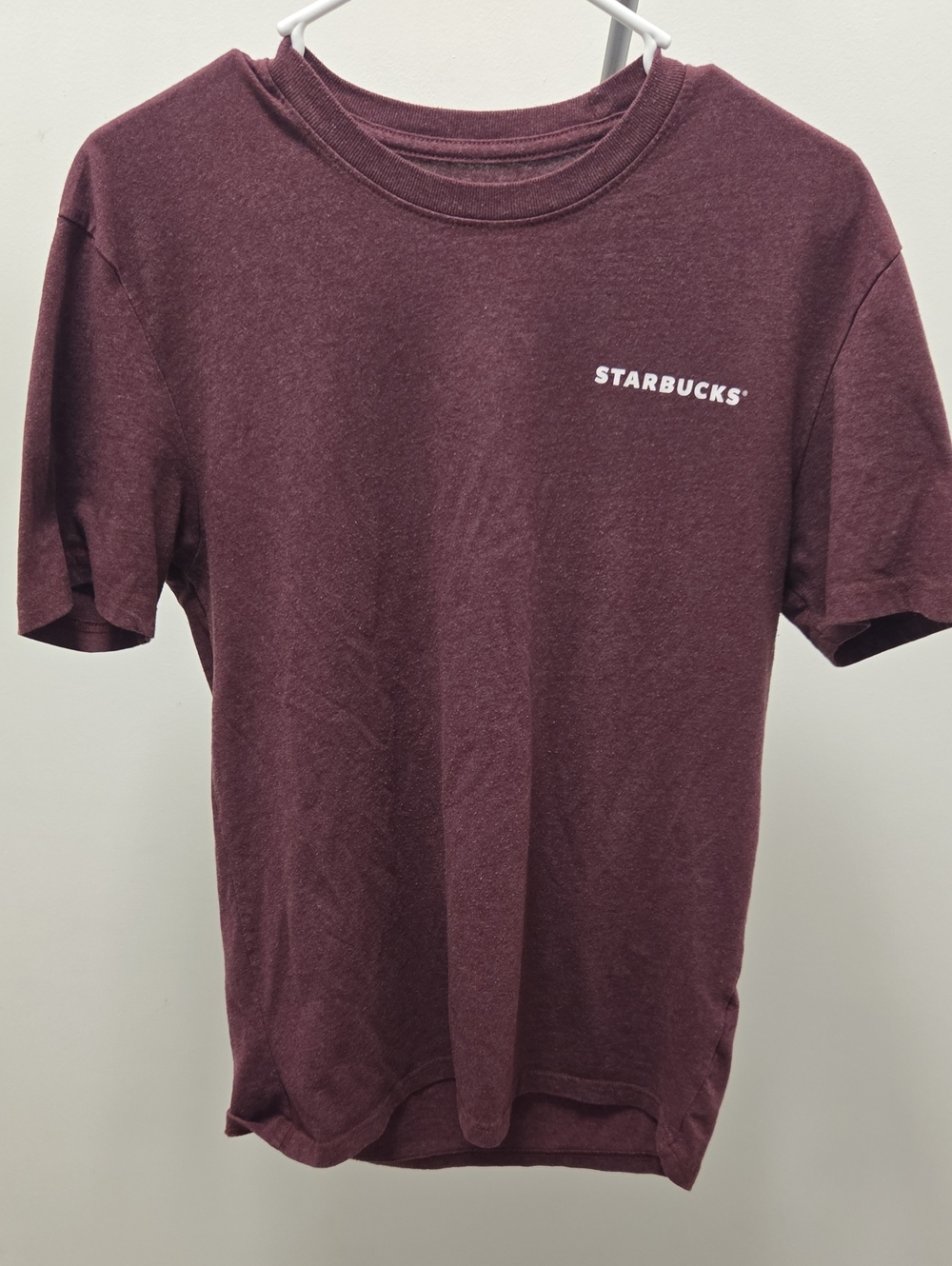 Starbucks Men's Burgundy Short Sleeve Logo Tee